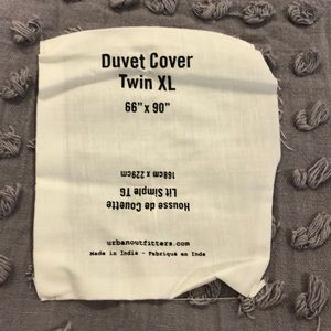 UO twin xl duvet set 2 standard shams